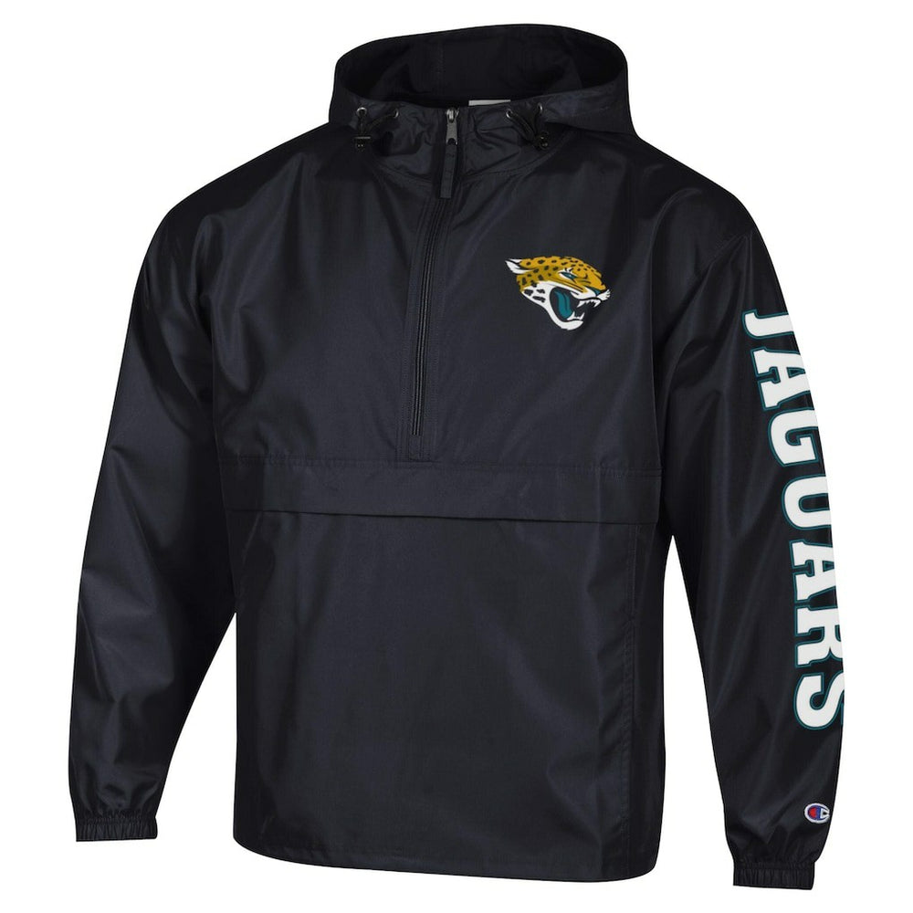 Jacksonville Jaguars Champion Packable Windbreaker Half-Zip Jacket