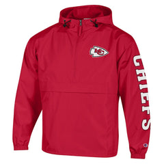 Kansas City Chiefs Champion Packable Windbreaker Half-Zip Jacket
