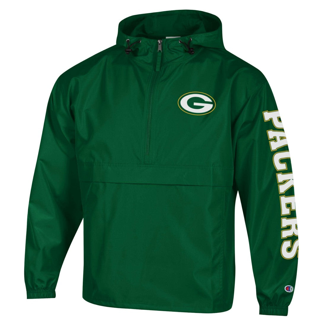 Green Bay Packers Champion Packable Windbreaker Half-Zip Jacket