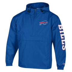 Buffalo Bills Champion Packable Windbreaker Half-Zip Jacket