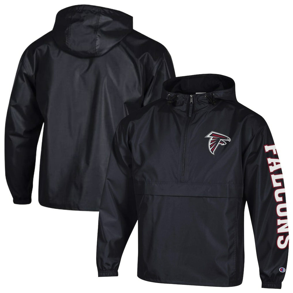Atlanta Falcons Champion Packable Windbreaker Half-Zip Jacket