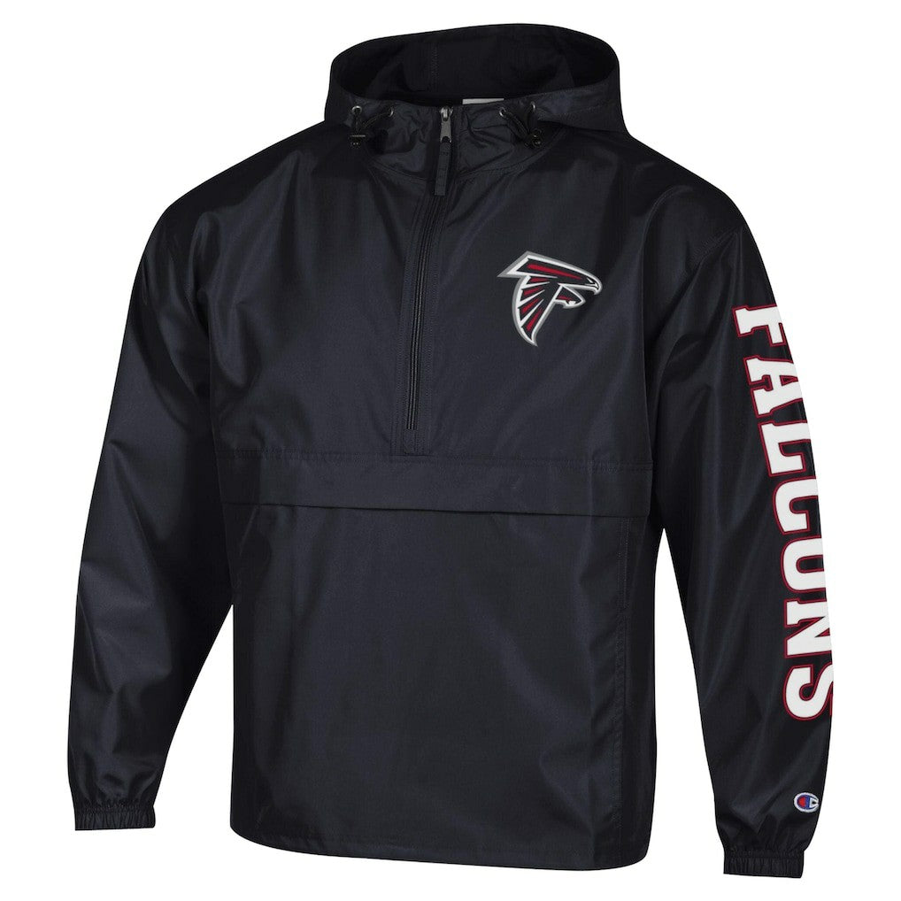 Atlanta Falcons Champion Packable Windbreaker Half-Zip Jacket