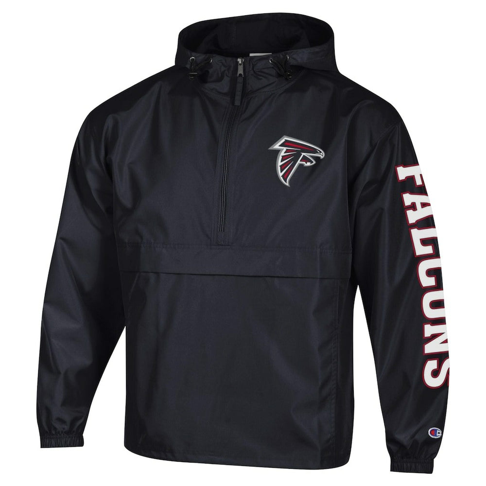 Atlanta Falcons Champion Packable Windbreaker Half-Zip Jacket
