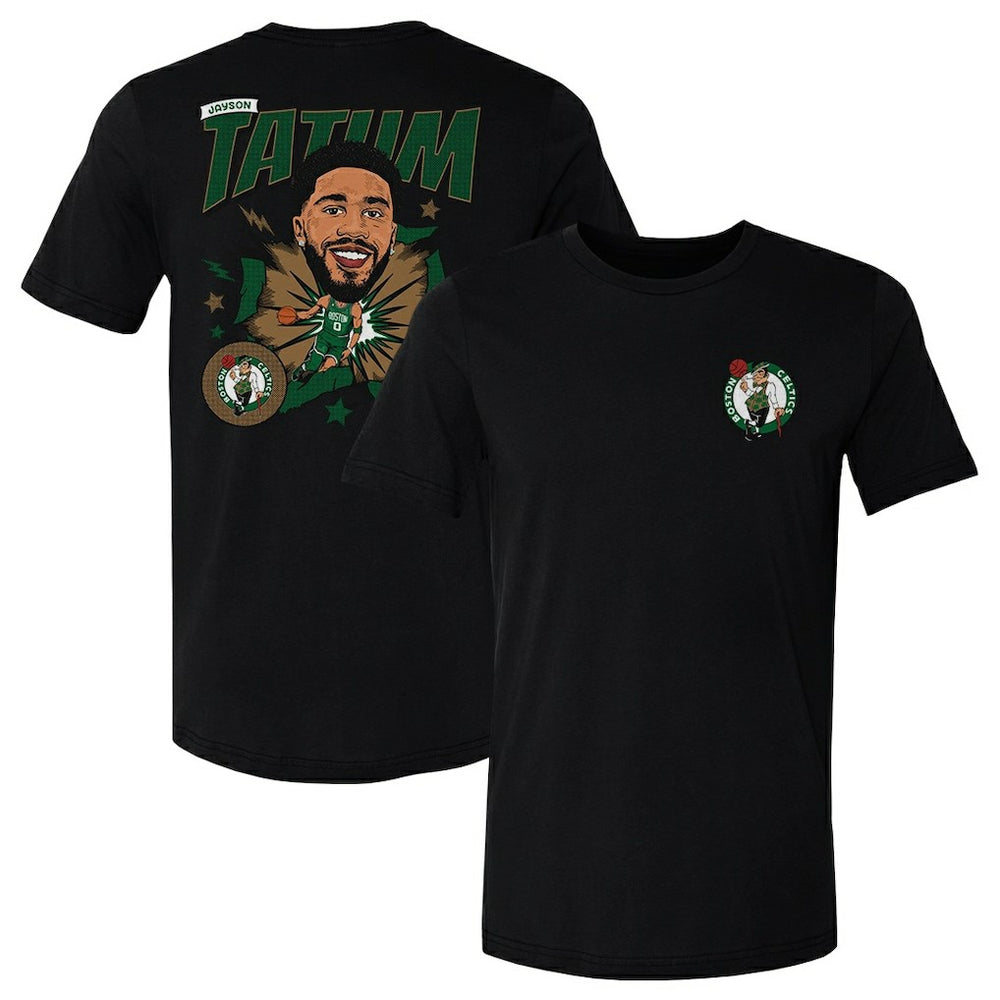 Jayson Tatum Boston Celtics 500 Level Caricature T-Shirt Online