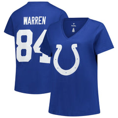 Indianapolis Colts Fanatics Tyler Warren  Women's Plus Size Name & Number V-Neck T-Shirt