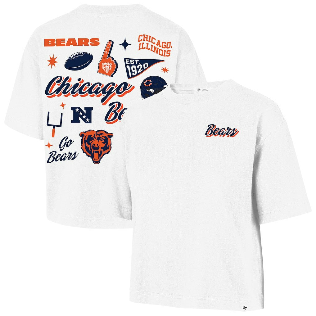Chicago Bears 47 brand '47 Women's Collage Script Reed City T-Shirt