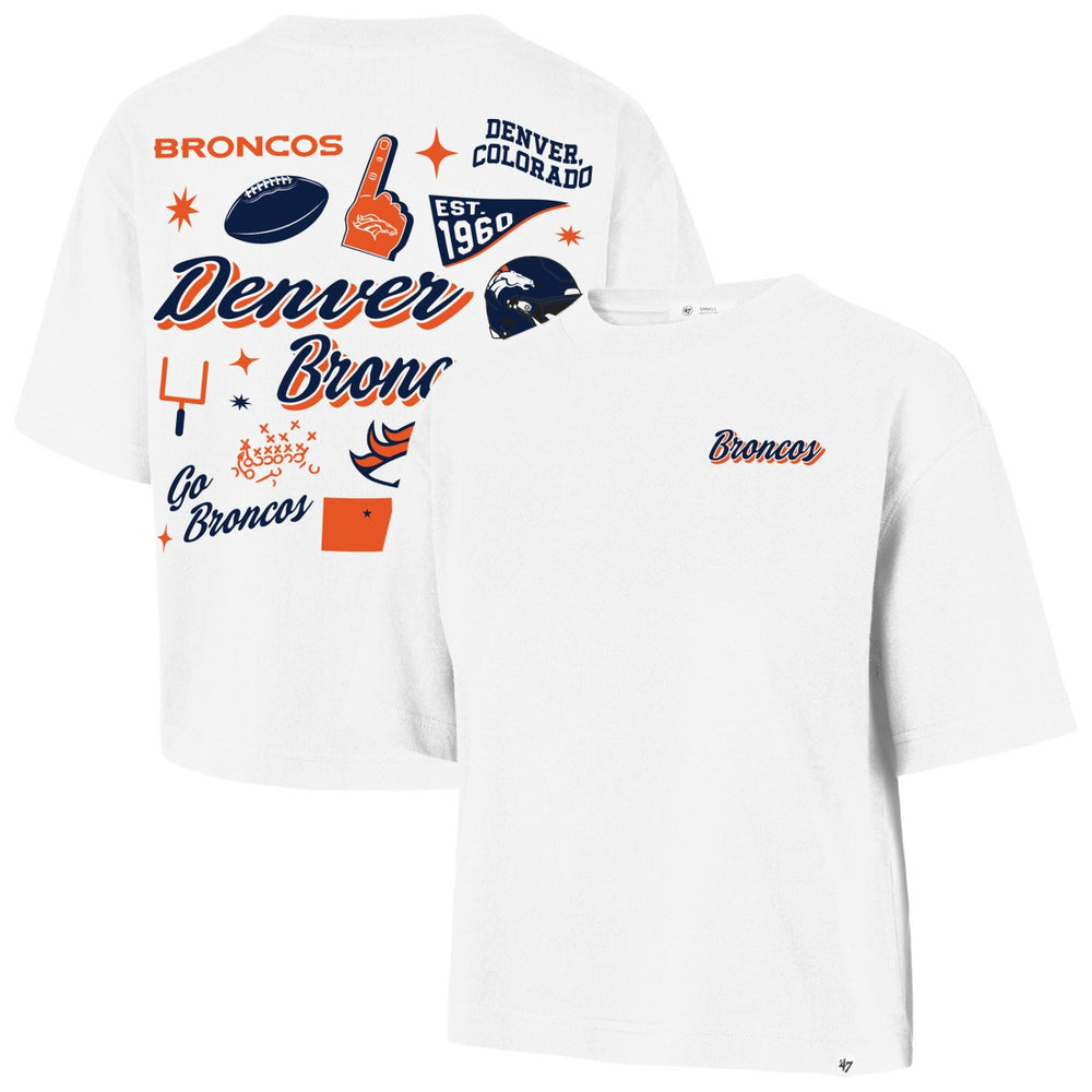 Denver Broncos 47 brand '47 Women's Collage Script Reed City T-Shirt
