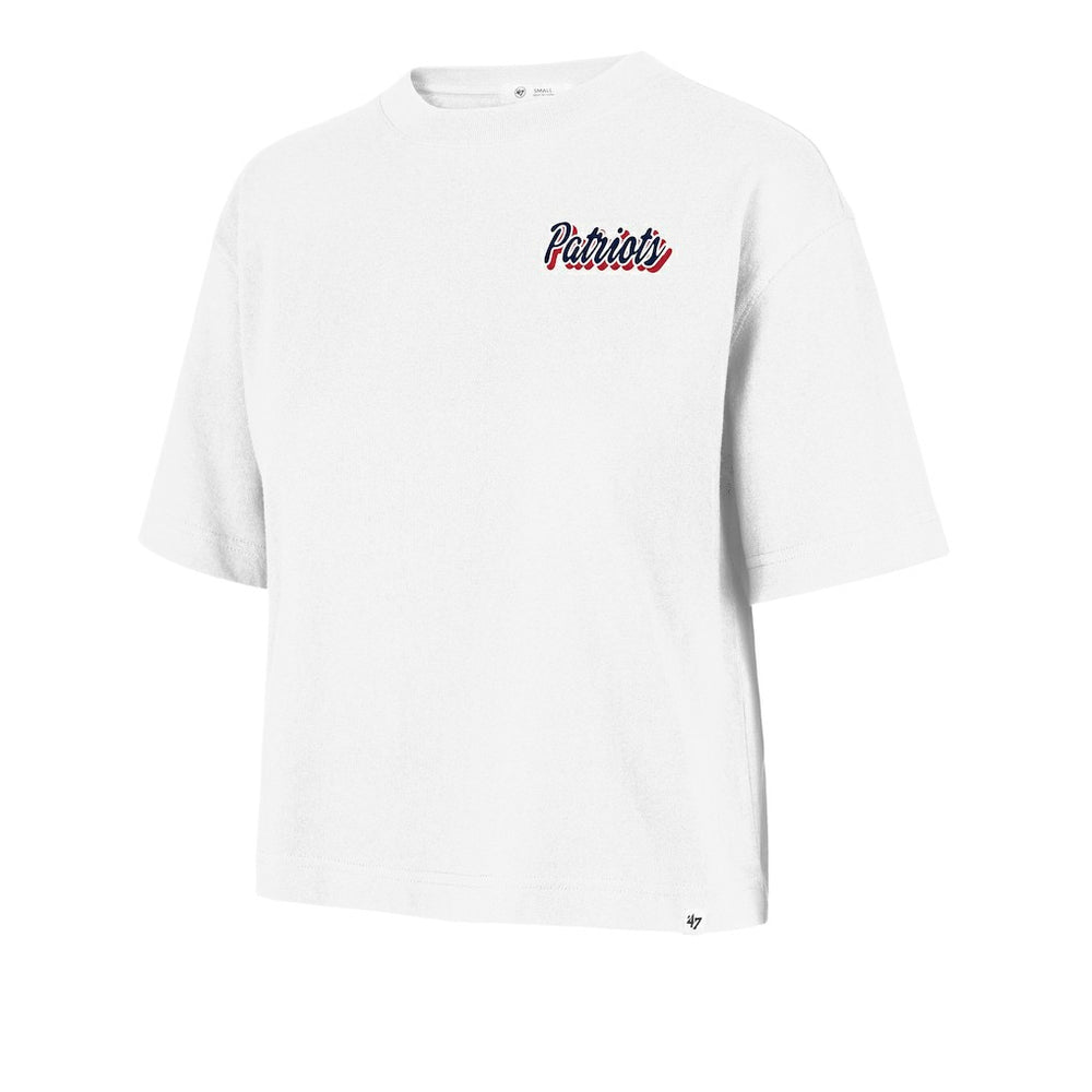 New England Patriots 47 brand '47 Women's Collage Script Reed City T-Shirt