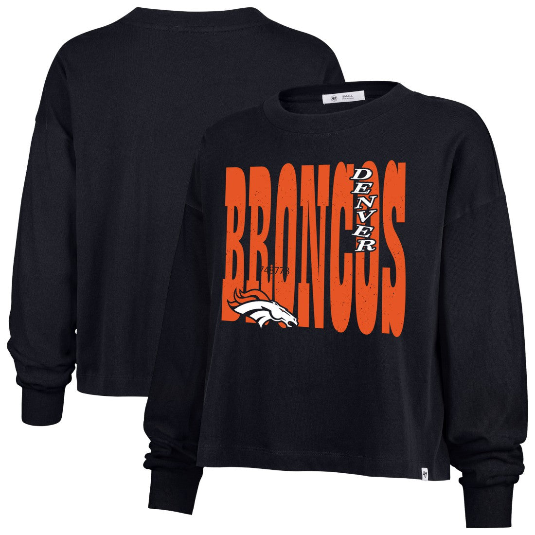 Denver Broncos 47 brand '47 Women's Stacked Sydney Long Sleeve T-Shirt
