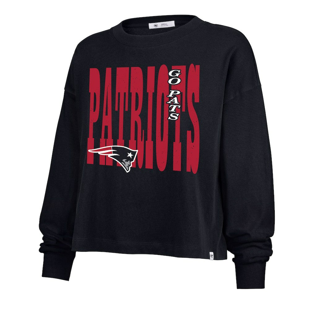 New England Patriots 47 brand '47 Women's Stacked Sydney Long Sleeve T-Shirt