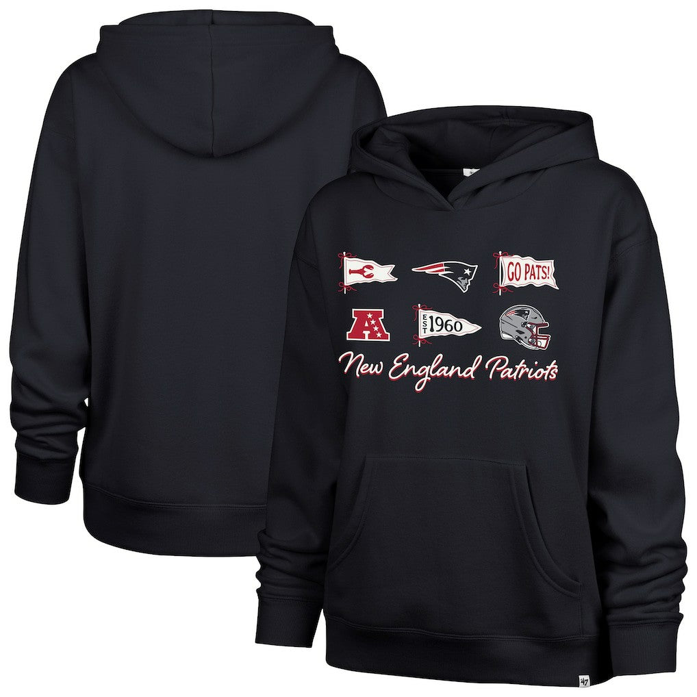 New England Patriots 47 brand '47 Women's Bow & Banners Naomi Hoodie