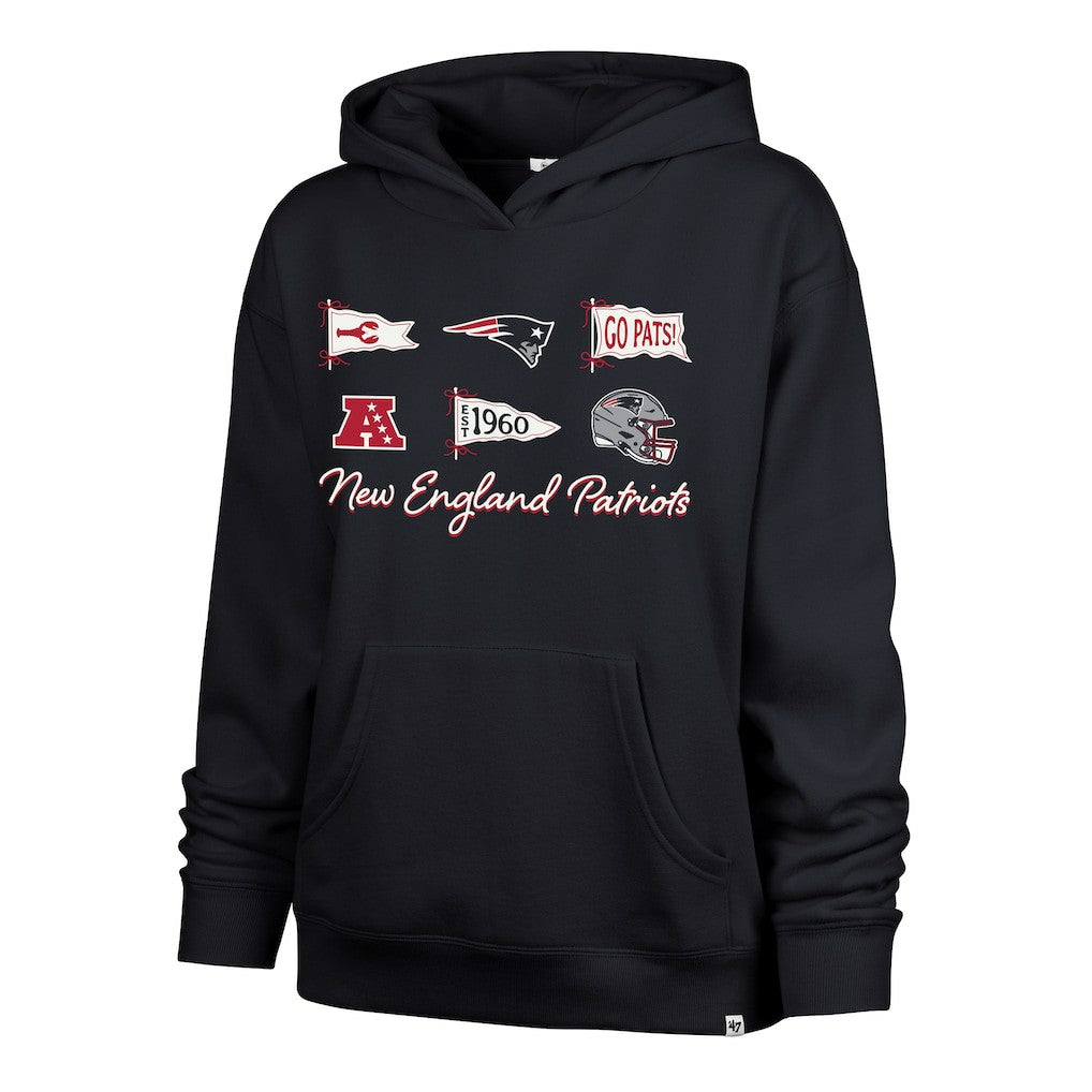 New England Patriots 47 brand '47 Women's Bow & Banners Naomi Hoodie