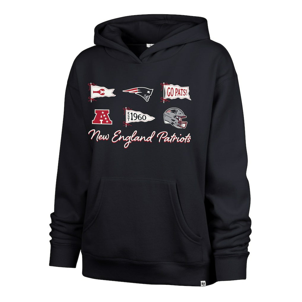 New England Patriots 47 brand '47 Women's Bow & Banners Naomi Hoodie