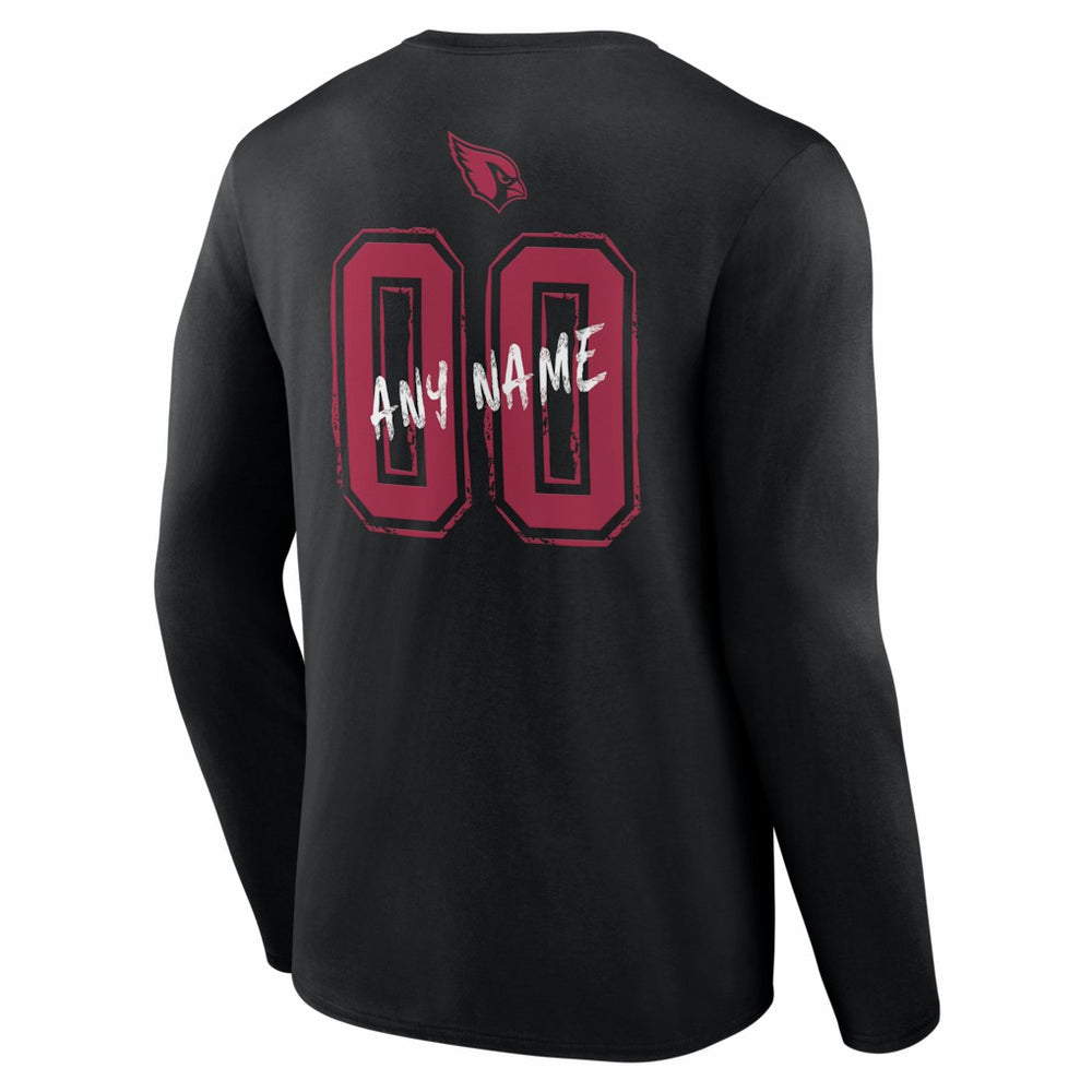Arizona Cardinals  Hustle Personalized Name & Number Long Sleeve T-Shirt