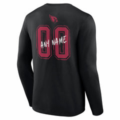 Arizona Cardinals  Hustle Personalized Name & Number Long Sleeve T-Shirt