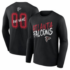 Atlanta Falcons  Hustle Personalized Name & Number Long Sleeve T-Shirt