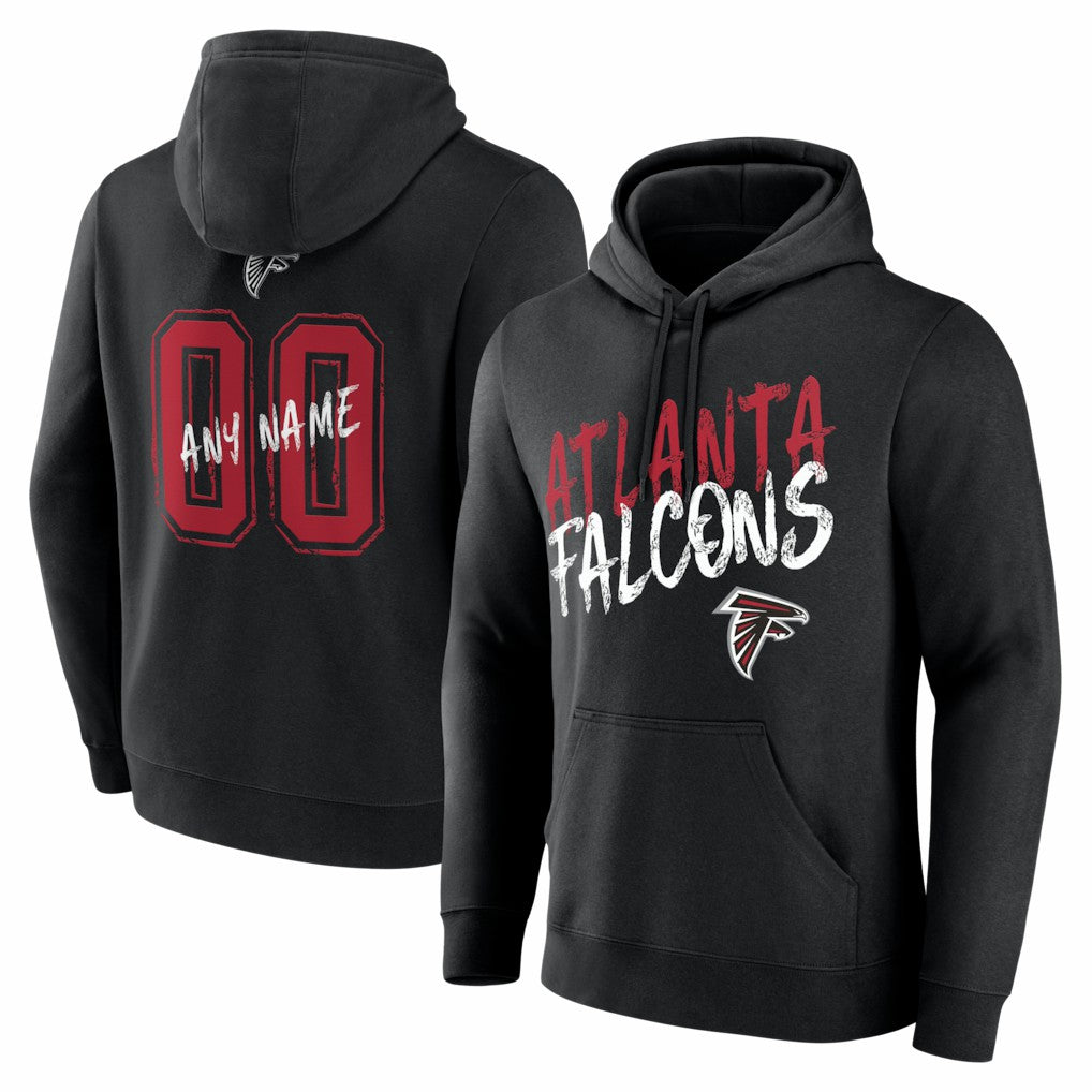 Atlanta Falcons  Hustle Personalized Name & Number Hoodie