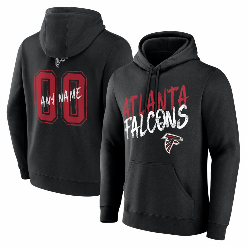 Atlanta Falcons  Hustle Personalized Name & Number Hoodie