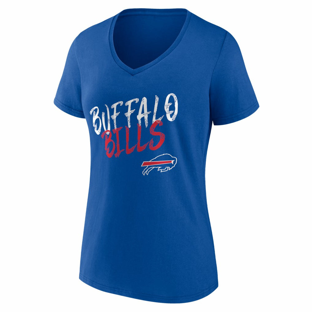 Buffalo Bills  Women's Hustle Personalized Name & Number V-Neck T-Shirt
