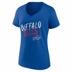 Buffalo Bills  Women's Hustle Personalized Name & Number V-Neck T-Shirt