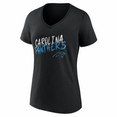 Carolina Panthers  Women's Hustle Personalized Name & Number V-Neck T-Shirt