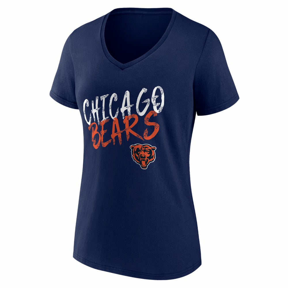 Chicago Bears  Women's Hustle Personalized Name & Number V-Neck T-Shirt