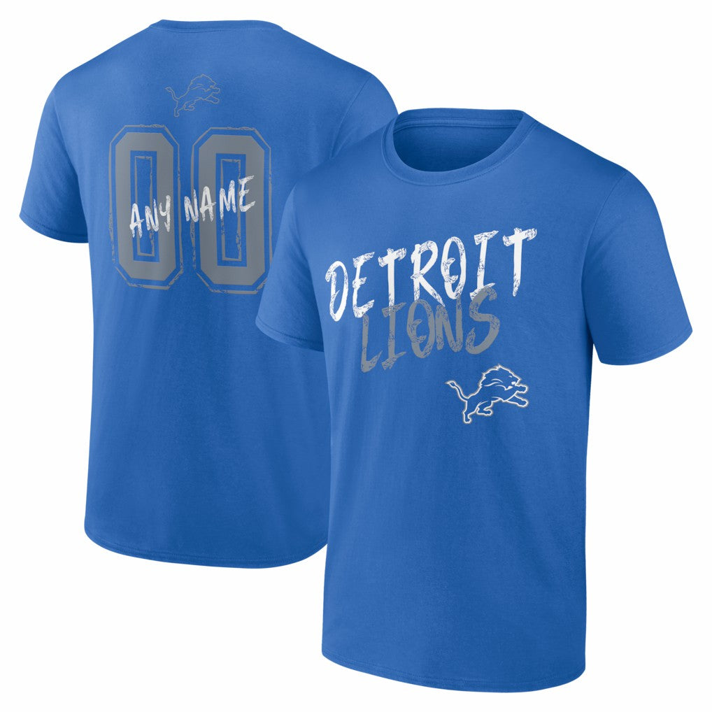 Detroit Lions  Hustle Personalized Name & Number T-Shirt