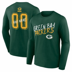 Green Bay Packers  Hustle Personalized Name & Number Long Sleeve T-Shirt