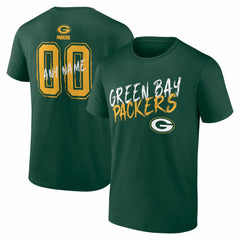Green Bay Packers  Hustle Personalized Name & Number T-Shirt