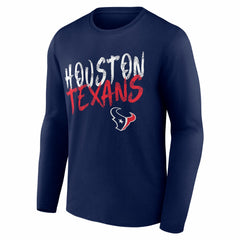 Houston Texans  Hustle Personalized Name & Number Long Sleeve T-Shirt