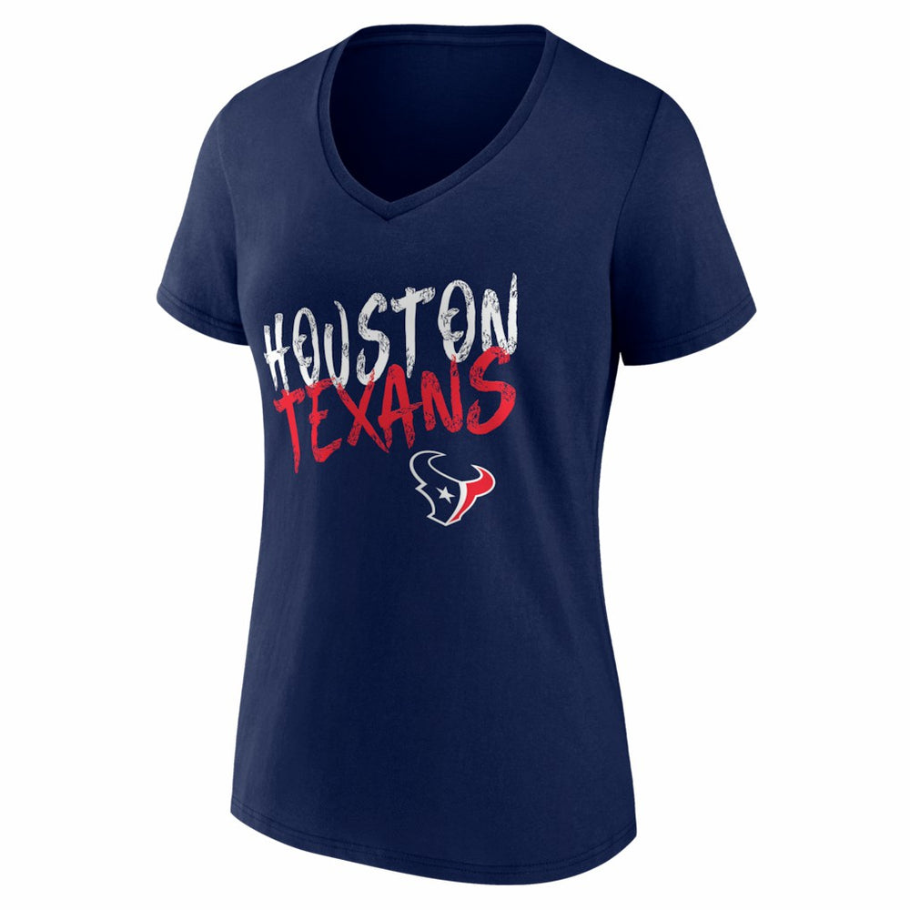 Houston Texans  Women's Hustle Personalized Name & Number V-Neck T-Shirt