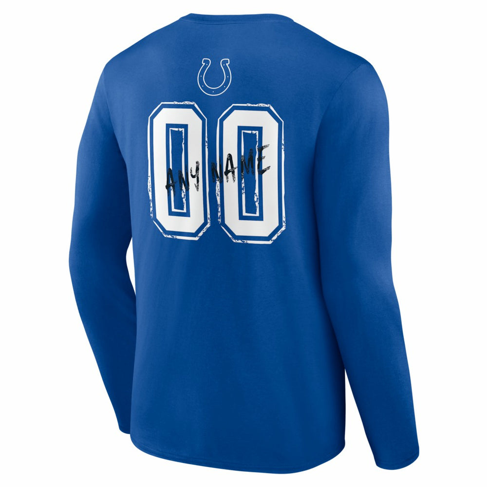 Indianapolis Colts  Hustle Personalized Name & Number Long Sleeve T-Shirt