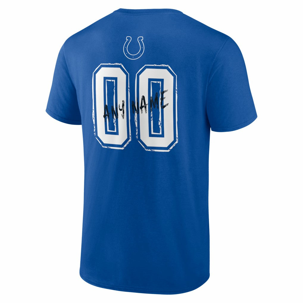 Indianapolis Colts  Hustle Personalized Name & Number T-Shirt