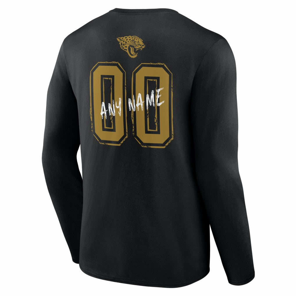 Jacksonville Jaguars  Hustle Personalized Name & Number Long Sleeve T-Shirt