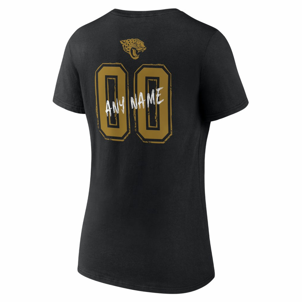 Jacksonville Jaguars  Women's Hustle Personalized Name & Number V-Neck T-Shirt