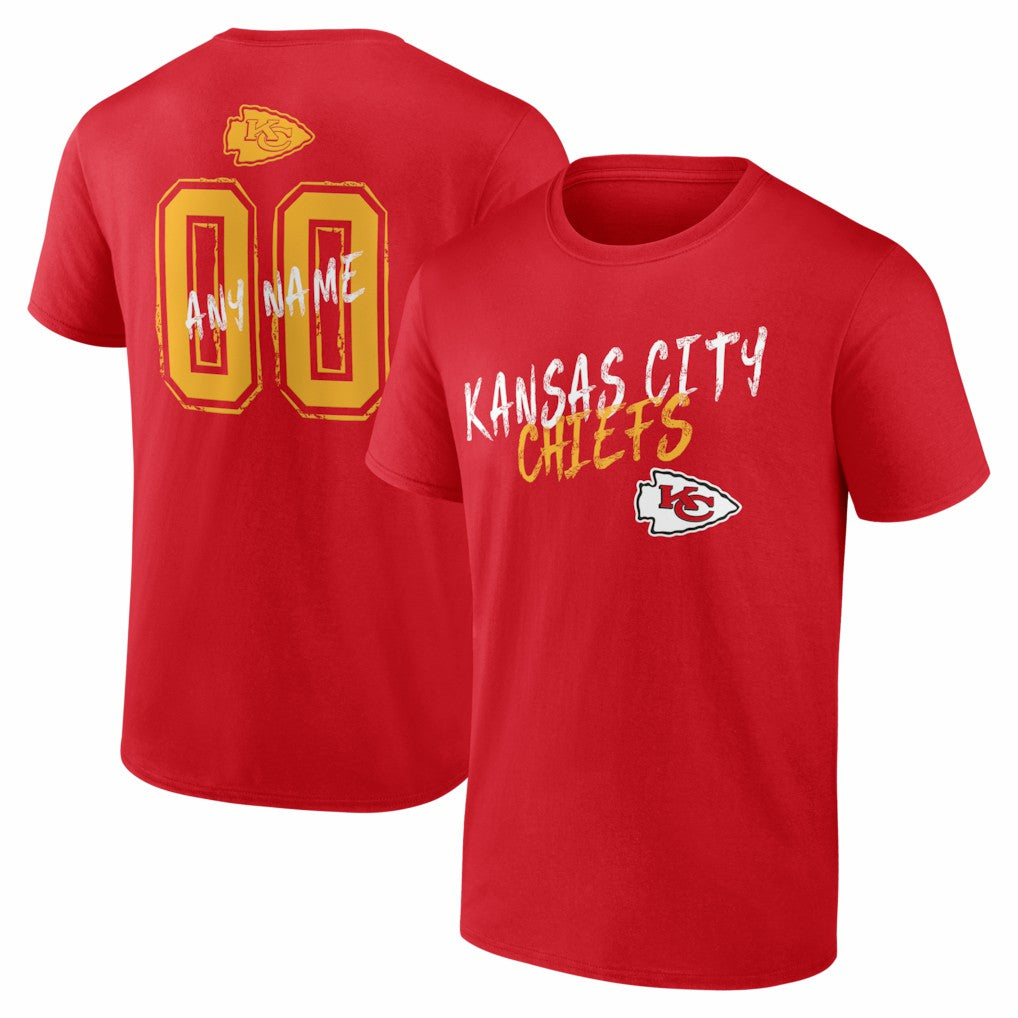 Kansas City Chiefs  Hustle Personalized Name & Number T-Shirt