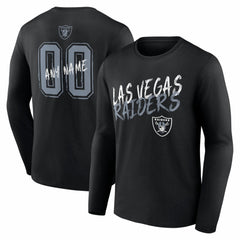 Las Vegas Raiders  Hustle Personalized Name & Number Long Sleeve T-Shirt