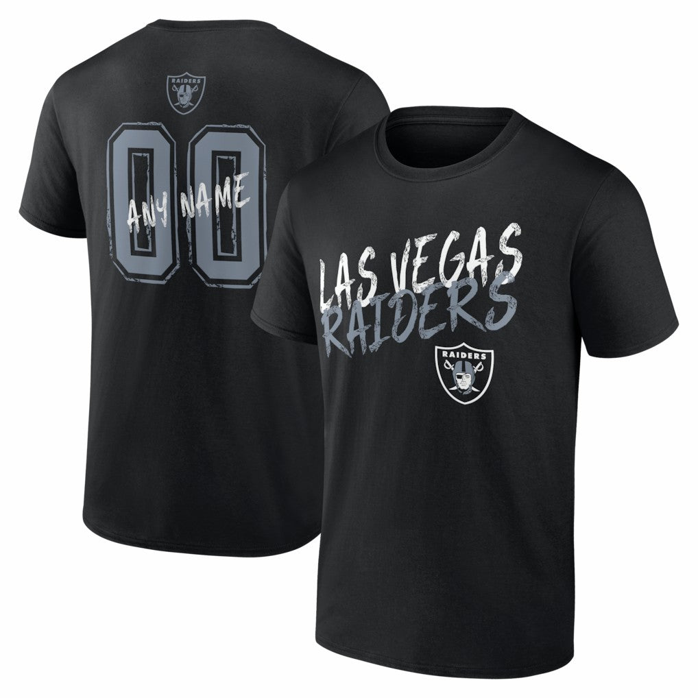 Las Vegas Raiders  Hustle Personalized Name & Number T-Shirt