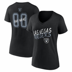 Las Vegas Raiders  Women's Hustle Personalized Name & Number V-Neck T-Shirt