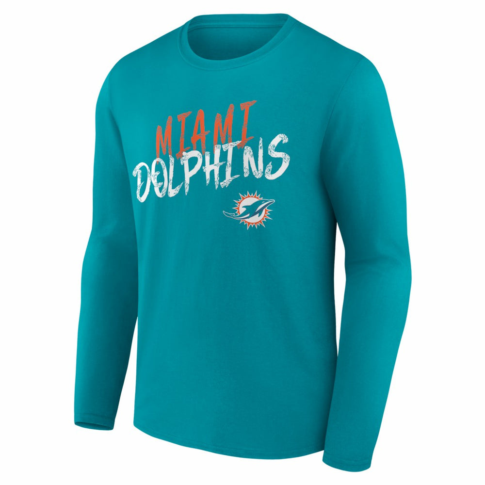 Miami Dolphins  Hustle Personalized Name & Number Long Sleeve T-Shirt