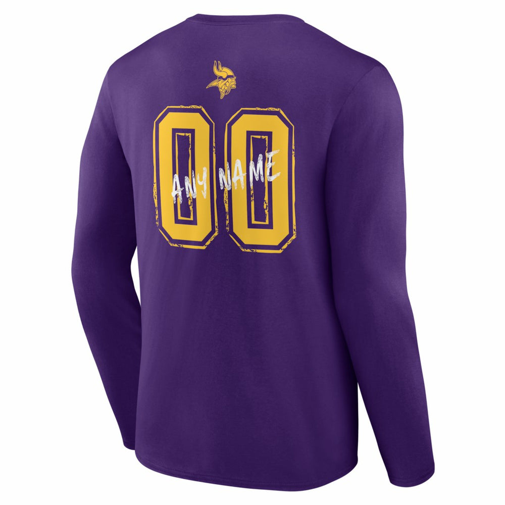 Minnesota Vikings  Hustle Personalized Name & Number Long Sleeve T-Shirt