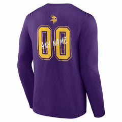 Minnesota Vikings  Hustle Personalized Name & Number Long Sleeve T-Shirt