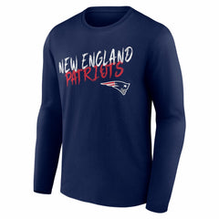 New England Patriots  Hustle Personalized Name & Number Long Sleeve T-Shirt