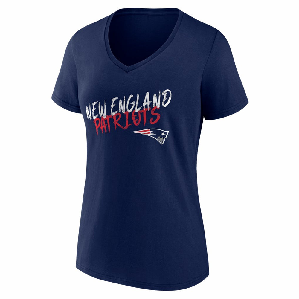 New England Patriots  Women's Hustle Personalized Name & Number V-Neck T-Shirt
