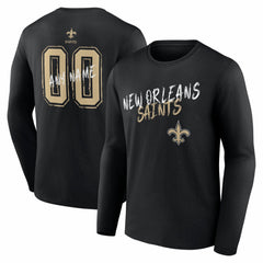 New Orleans Saints  Hustle Personalized Name & Number Long Sleeve T-Shirt