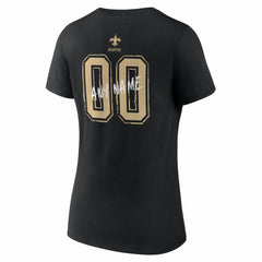 New Orleans Saints  Women's Hustle Personalized Name & Number V-Neck T-Shirt