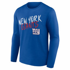 New York Giants  Hustle Personalized Name & Number Long Sleeve T-Shirt
