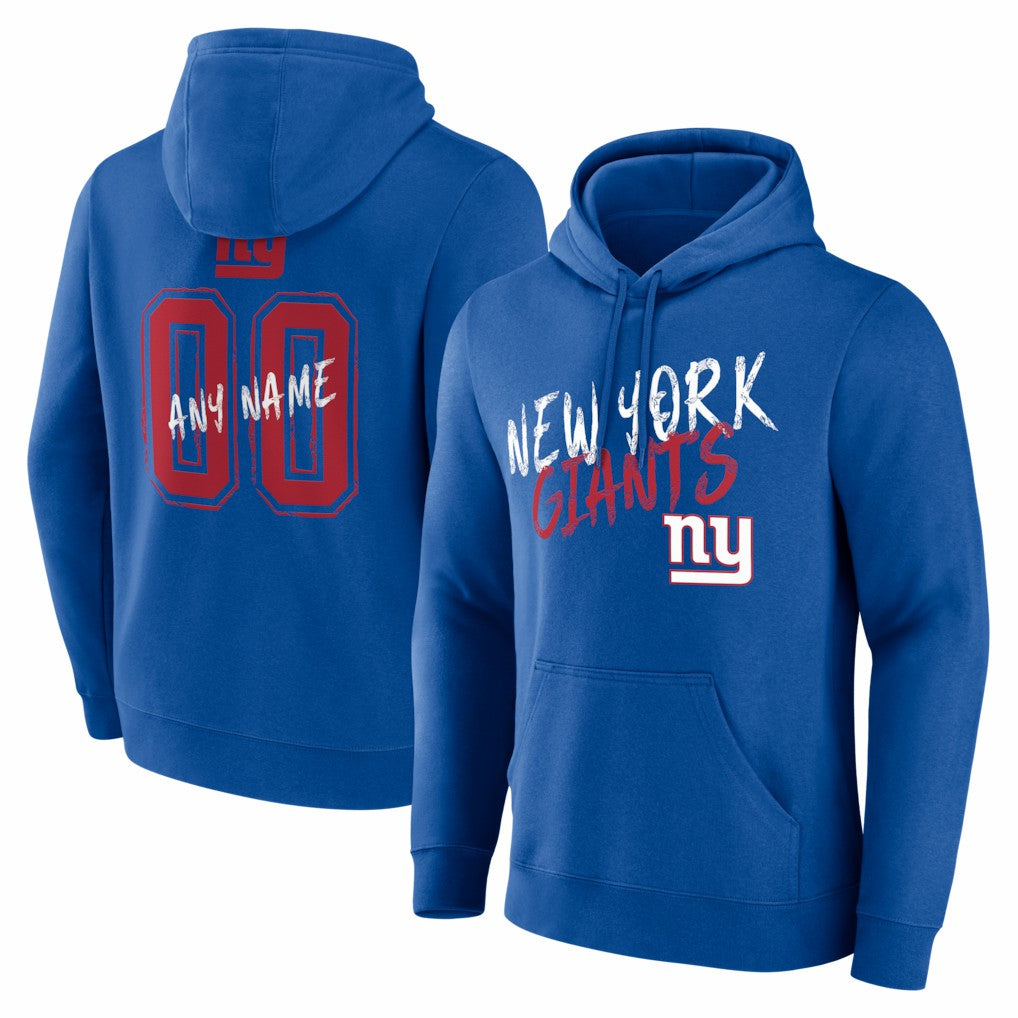 New York Giants  Hustle Personalized Name & Number Hoodie
