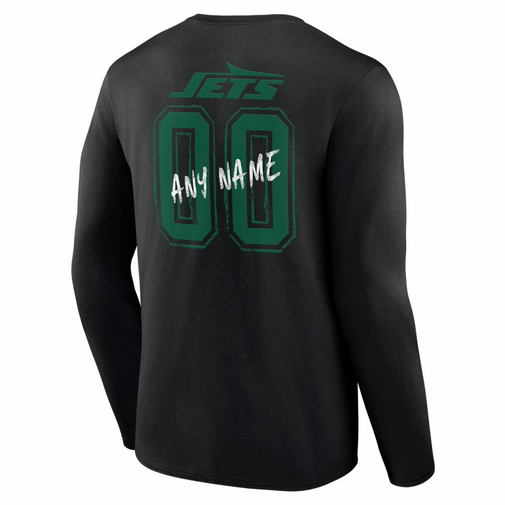 New York Jets  Hustle Personalized Name & Number Long Sleeve T-Shirt