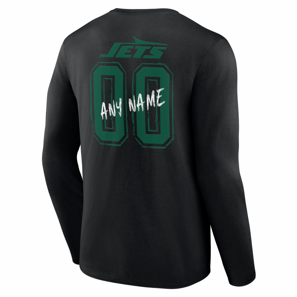 New York Jets  Hustle Personalized Name & Number Long Sleeve T-Shirt